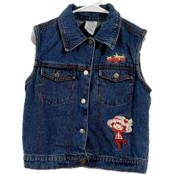Blue Denim Vest with Embroidered Designs - Picture 1 of 4